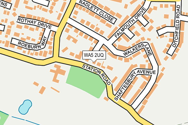 WA5 2UQ map - OS OpenMap – Local (Ordnance Survey)