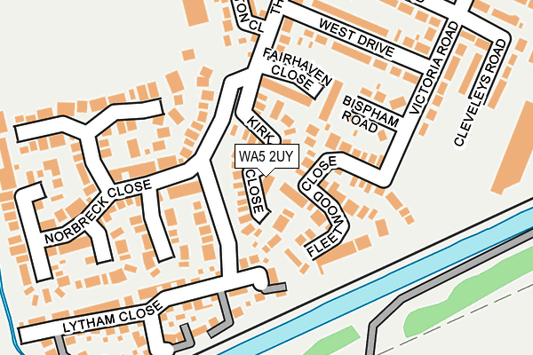 WA5 2UY map - OS OpenMap – Local (Ordnance Survey)