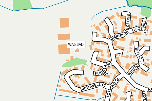WA5 3AD map - OS OpenMap – Local (Ordnance Survey)