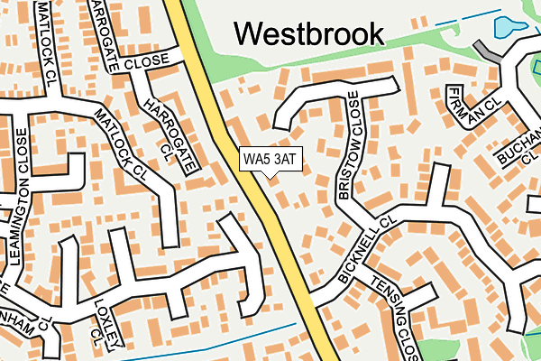 WA5 3AT map - OS OpenMap – Local (Ordnance Survey)