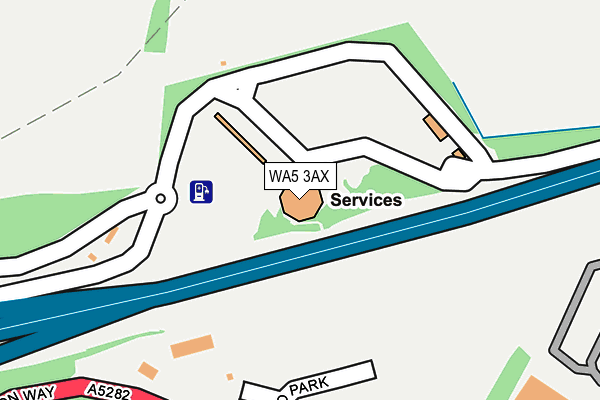 WA5 3AX map - OS OpenMap – Local (Ordnance Survey)