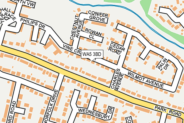 WA5 3BD map - OS OpenMap – Local (Ordnance Survey)