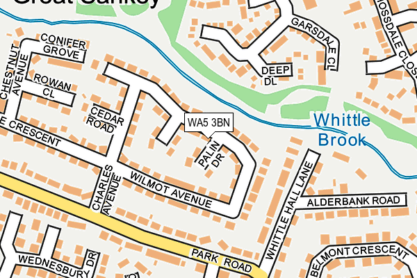 WA5 3BN map - OS OpenMap – Local (Ordnance Survey)