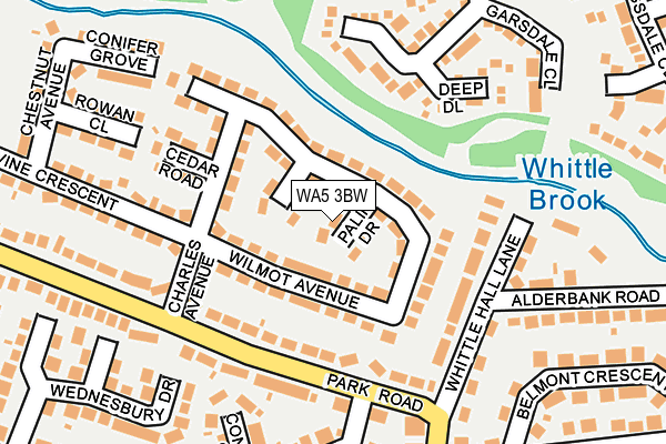 WA5 3BW map - OS OpenMap – Local (Ordnance Survey)