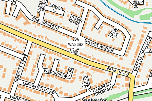 WA5 3BX map - OS OpenMap – Local (Ordnance Survey)