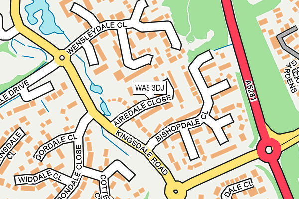 WA5 3DJ map - OS OpenMap – Local (Ordnance Survey)