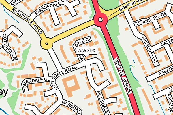 WA5 3DX map - OS OpenMap – Local (Ordnance Survey)