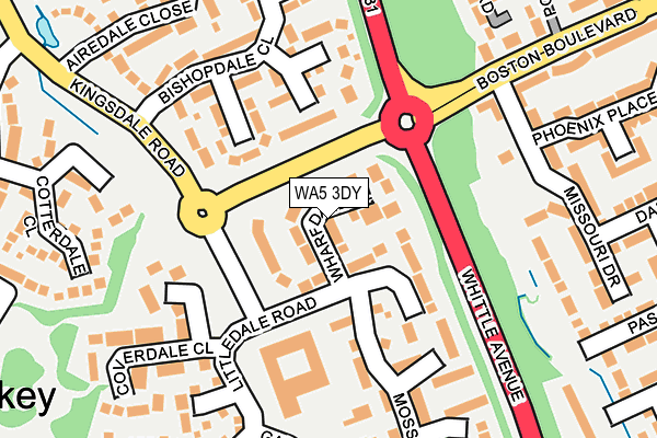 WA5 3DY map - OS OpenMap – Local (Ordnance Survey)