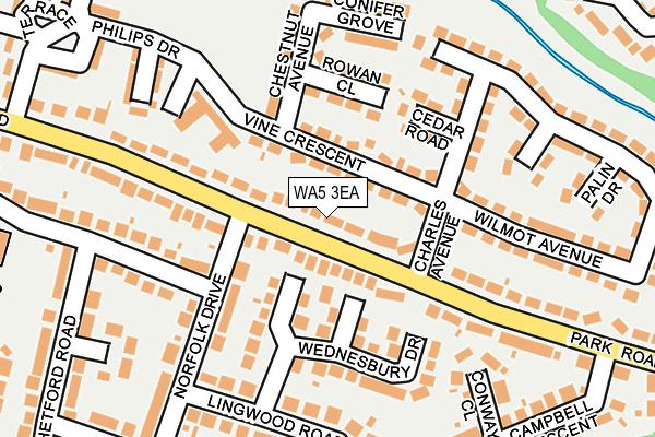 WA5 3EA map - OS OpenMap – Local (Ordnance Survey)