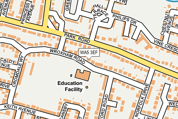 WA5 3EF map - OS OpenMap – Local (Ordnance Survey)