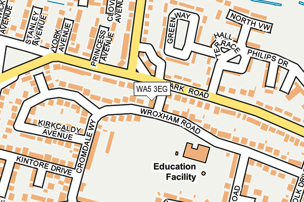 WA5 3EG map - OS OpenMap – Local (Ordnance Survey)