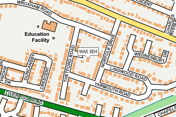 WA5 3EH map - OS OpenMap – Local (Ordnance Survey)