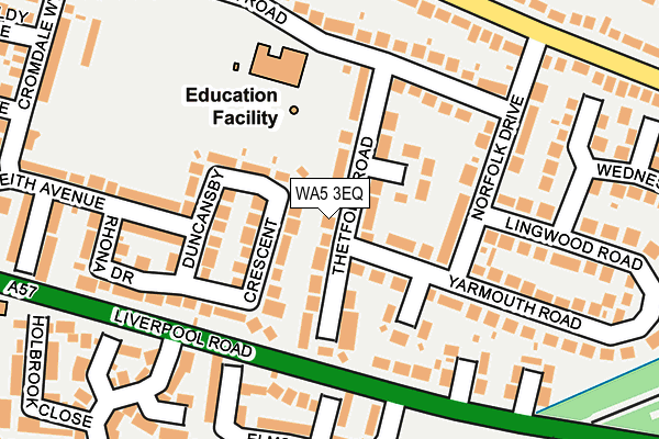 WA5 3EQ map - OS OpenMap – Local (Ordnance Survey)