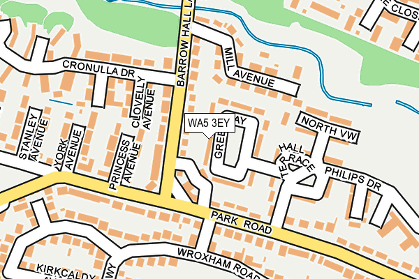 WA5 3EY map - OS OpenMap – Local (Ordnance Survey)