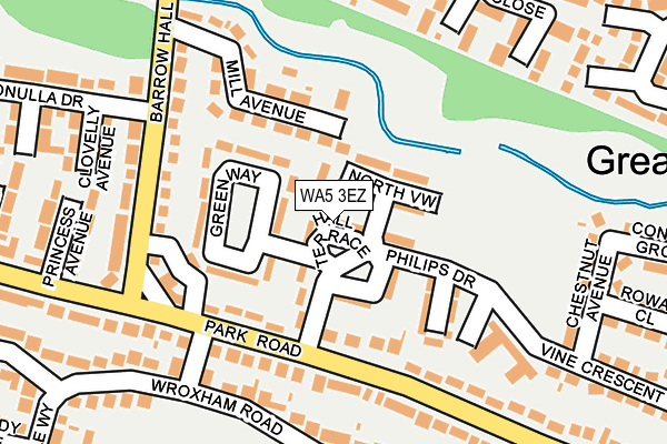 WA5 3EZ map - OS OpenMap – Local (Ordnance Survey)