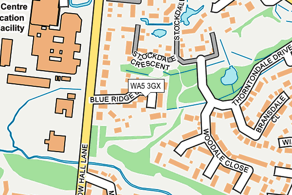 WA5 3GX map - OS OpenMap – Local (Ordnance Survey)