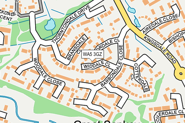 WA5 3GZ map - OS OpenMap – Local (Ordnance Survey)