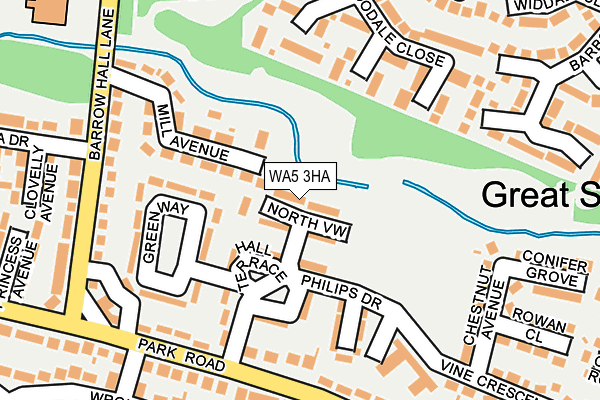 WA5 3HA map - OS OpenMap – Local (Ordnance Survey)