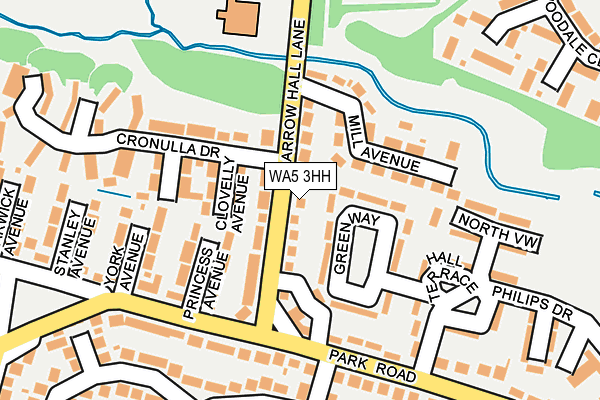 WA5 3HH map - OS OpenMap – Local (Ordnance Survey)