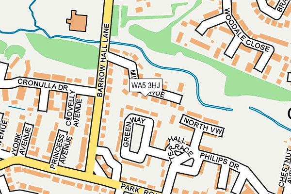 WA5 3HJ map - OS OpenMap – Local (Ordnance Survey)