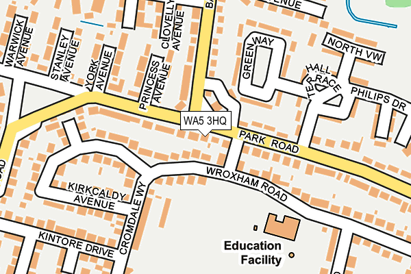 WA5 3HQ map - OS OpenMap – Local (Ordnance Survey)