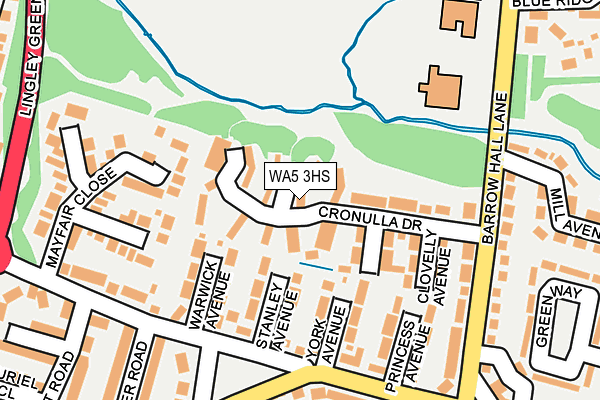 WA5 3HS map - OS OpenMap – Local (Ordnance Survey)