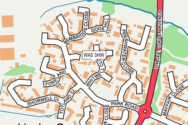 WA5 3HW map - OS OpenMap – Local (Ordnance Survey)