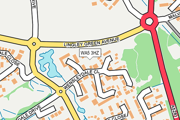 WA5 3HZ map - OS OpenMap – Local (Ordnance Survey)