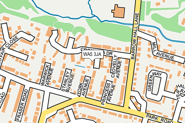 WA5 3JA map - OS OpenMap – Local (Ordnance Survey)