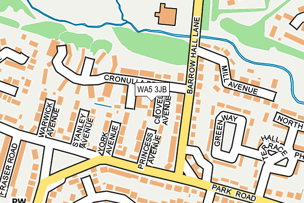 WA5 3JB map - OS OpenMap – Local (Ordnance Survey)