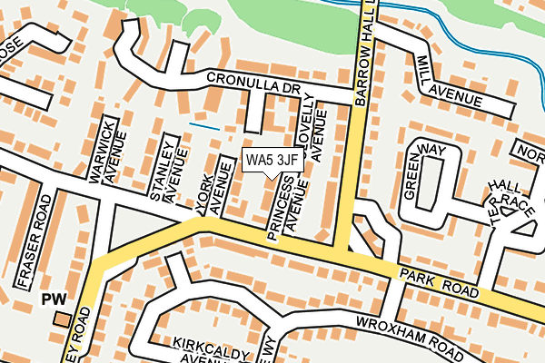 WA5 3JF map - OS OpenMap – Local (Ordnance Survey)