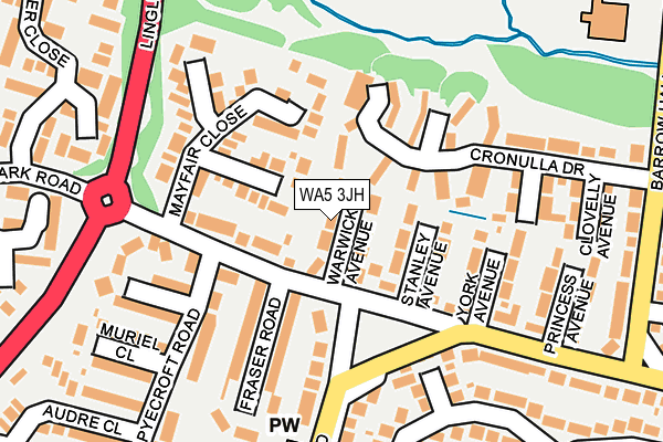 WA5 3JH map - OS OpenMap – Local (Ordnance Survey)