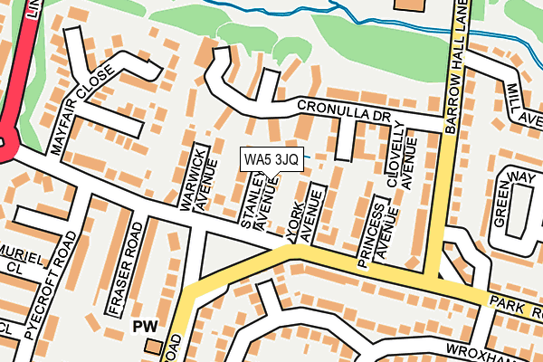 WA5 3JQ map - OS OpenMap – Local (Ordnance Survey)