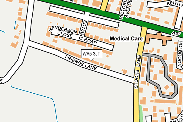 WA5 3JT map - OS OpenMap – Local (Ordnance Survey)