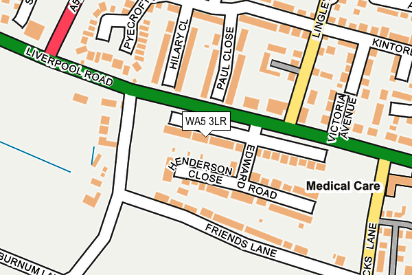 WA5 3LR map - OS OpenMap – Local (Ordnance Survey)