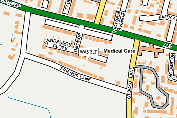 WA5 3LT map - OS OpenMap – Local (Ordnance Survey)