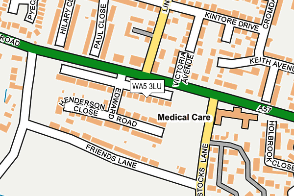 WA5 3LU map - OS OpenMap – Local (Ordnance Survey)