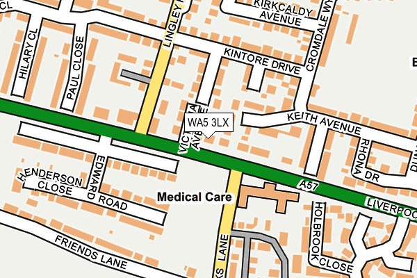 WA5 3LX map - OS OpenMap – Local (Ordnance Survey)