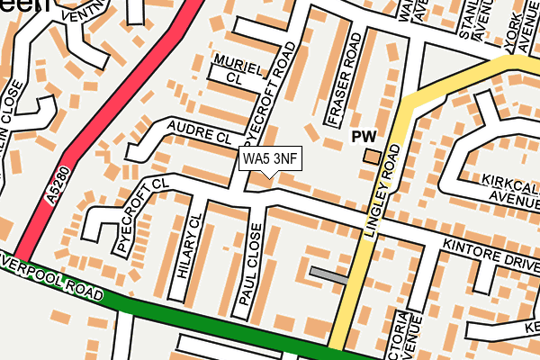 WA5 3NF map - OS OpenMap – Local (Ordnance Survey)