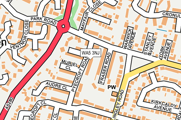 WA5 3NJ map - OS OpenMap – Local (Ordnance Survey)