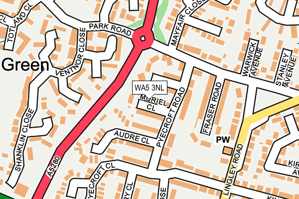 WA5 3NL map - OS OpenMap – Local (Ordnance Survey)