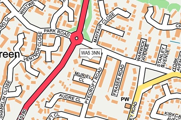 WA5 3NN map - OS OpenMap – Local (Ordnance Survey)