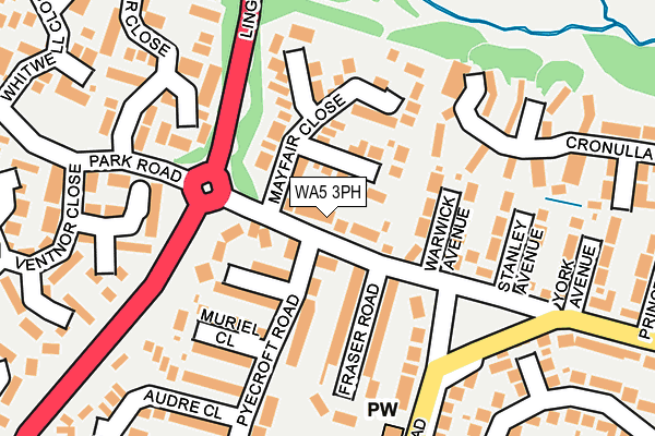 WA5 3PH map - OS OpenMap – Local (Ordnance Survey)