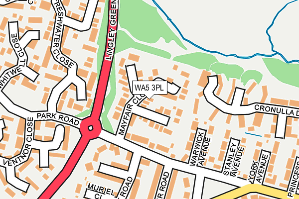 WA5 3PL map - OS OpenMap – Local (Ordnance Survey)