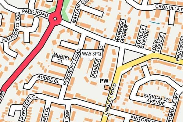 WA5 3PQ map - OS OpenMap – Local (Ordnance Survey)