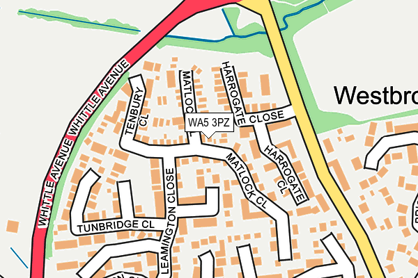 WA5 3PZ map - OS OpenMap – Local (Ordnance Survey)