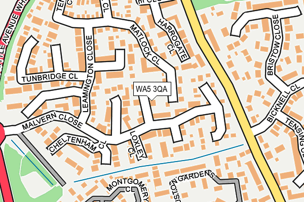 WA5 3QA map - OS OpenMap – Local (Ordnance Survey)
