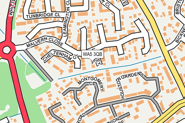 WA5 3QB map - OS OpenMap – Local (Ordnance Survey)