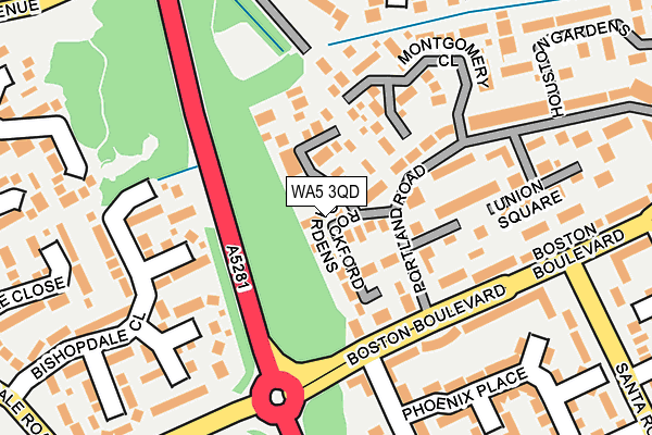 WA5 3QD map - OS OpenMap – Local (Ordnance Survey)