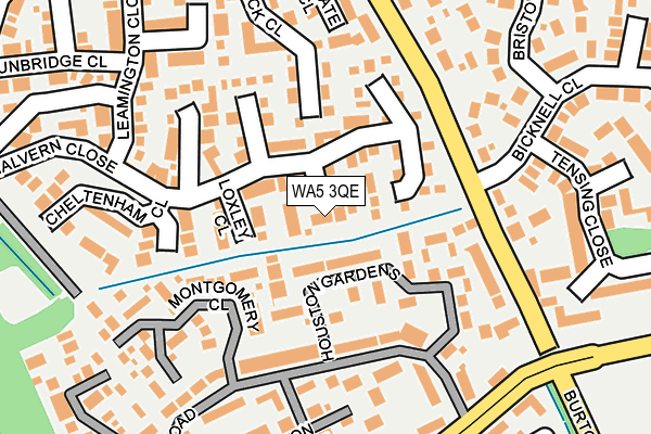 WA5 3QE map - OS OpenMap – Local (Ordnance Survey)